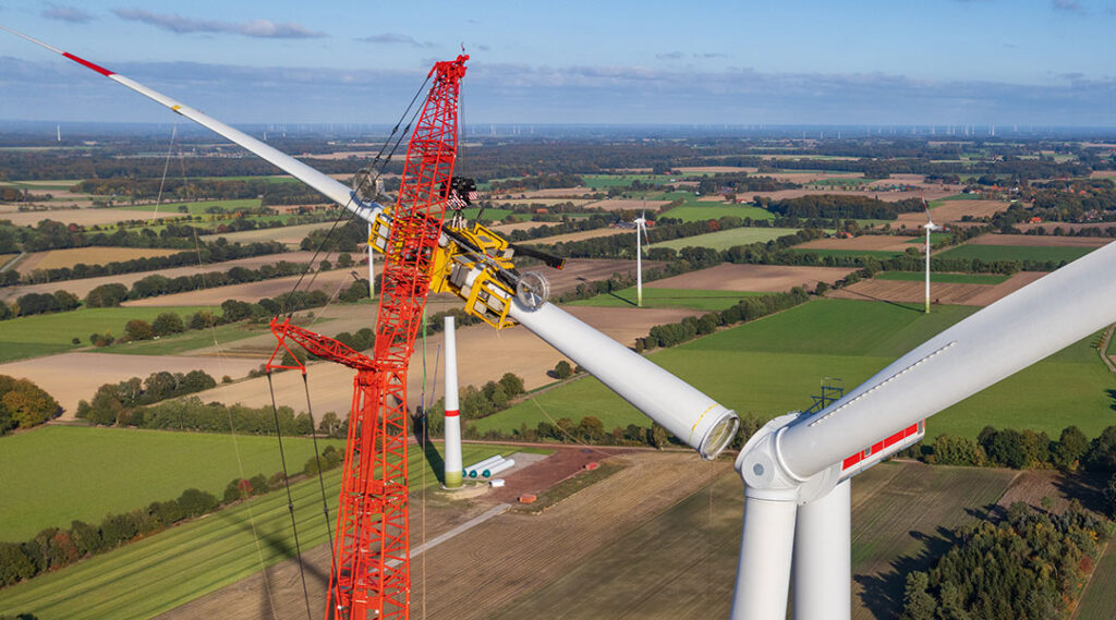 The Autonomous Positioning System in test at an Enercon wind turbine site.