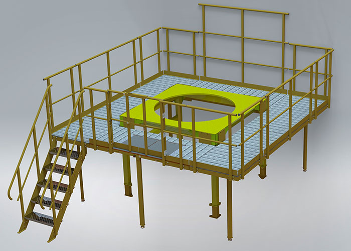 Tower Stand for maintenance of military tanks